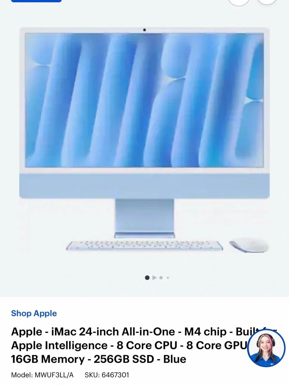 2024 Apple iMac 24-inch original Box Blue